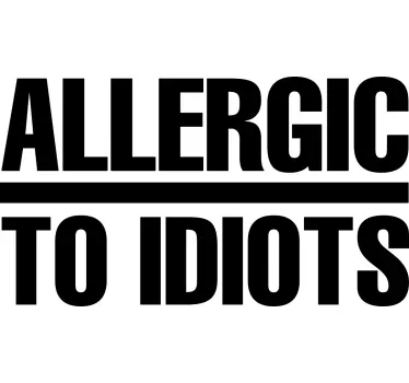 Original t-shirt allergisk over for idioter - TenStickers