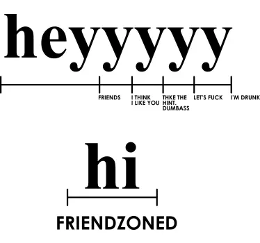 Original t-shirt med vennezone humor - TenStickers