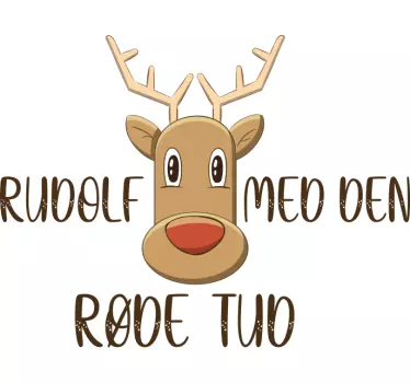 Rudolph de rødnæsede rensdyr-jule-t-shirts - TenStickers