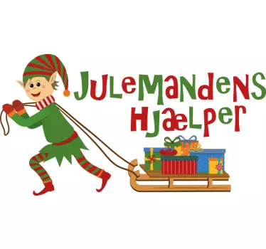 Julemandens lille hjælper-nisse-jule-t-shirts - TenStickers