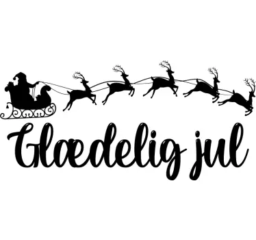 Julemanden i sine slæde-jule-t-shirts - TenStickers