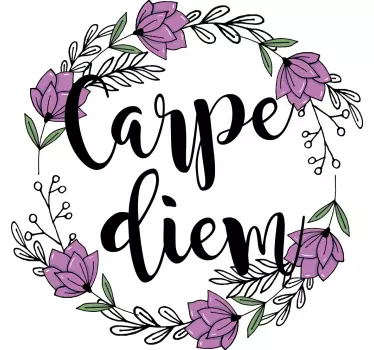 Original t-shirt med blomsterinspireret sætning - TenStickers