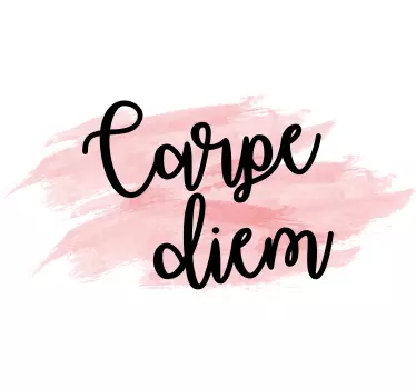 Carme diem med pink aquarella original t-shirt - TenStickers