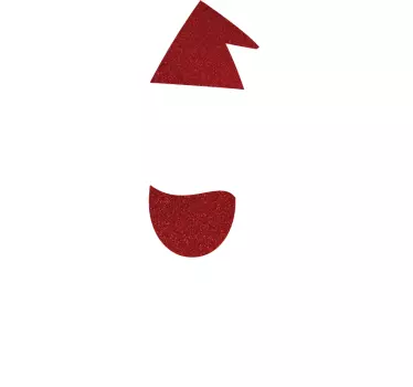 Glitter vinglas med hat jule t-shirts - TenStickers