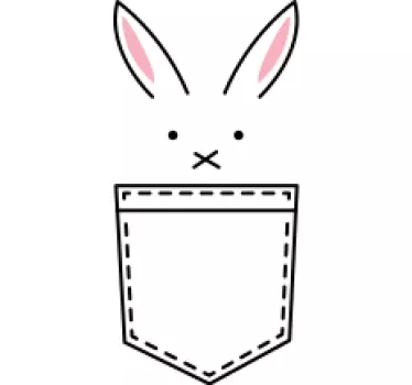 Original t-shirt med kaninlomme design - TenStickers