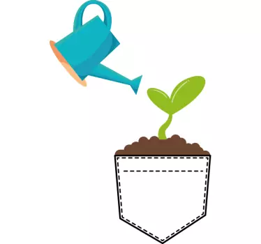 Vanding planter lomme t-shirt - TenStickers
