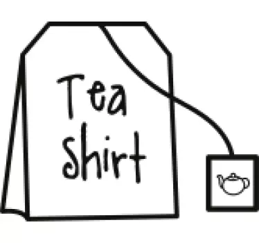 Original t-shirt med te-inspireret humor - TenStickers