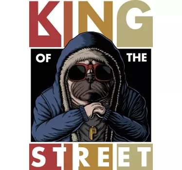 Mops konge streetwear original t-shirt - TenStickers