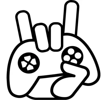T-shirt til børn gaming håndtegn - TenStickers