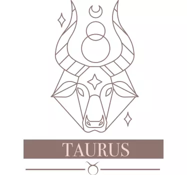 Original t-shirt minimal taurus grafik - TenStickers