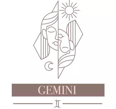 Personlig t-shirt tvillingernes zodiac stil - TenStickers
