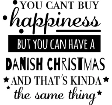 Lykke er en dansk jul jule t-shirts - TenStickers