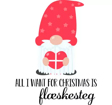 Alt jeg ønsker mig til jul er flÆskesteg juletrøjer - TenStickers