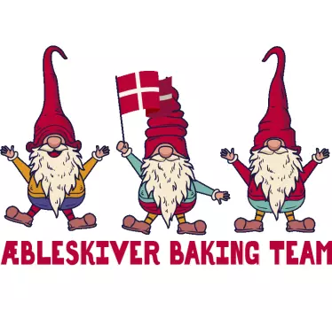 Nisse bagehold æbleskiver juletrøjer - TenStickers
