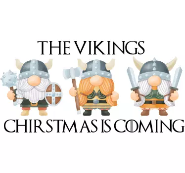 Vikingernes jul kommer jul t-shirts - TenStickers