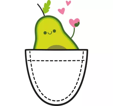 Børnet-shirt med sød avocado lomme - TenStickers