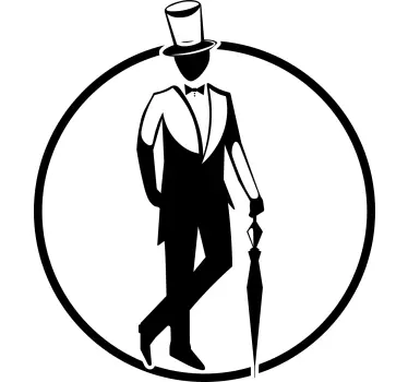 Original t-shirt dapper mand silhuet - TenStickers