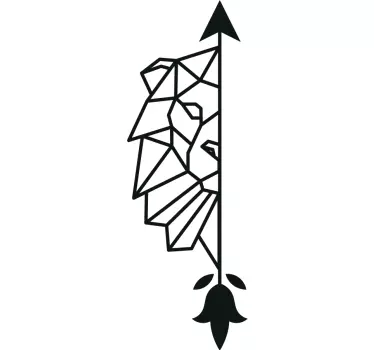 Line art geometriske løver matchende skjorter til par - TenStickers