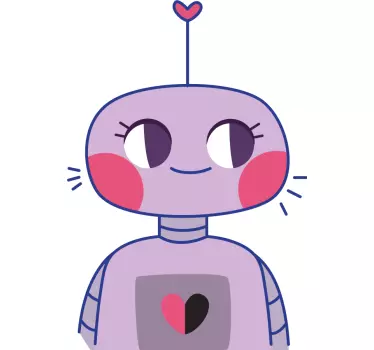 Par t-shirt søde robotpar - TenStickers