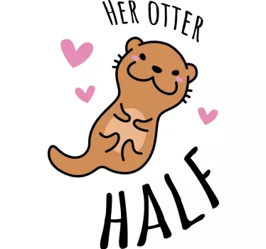 Par t-shirt otter love par - TenStickers