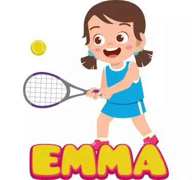 Tennisspiller med navn t-shirt til børn - TenStickers