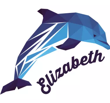 Baby t-shirt med geometrisk delfin illustration - TenStickers