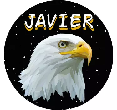 Personlig t-shirt med ørnehoved og javier - TenStickers