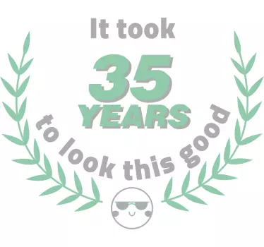 35 års fest original t-shirt - TenStickers