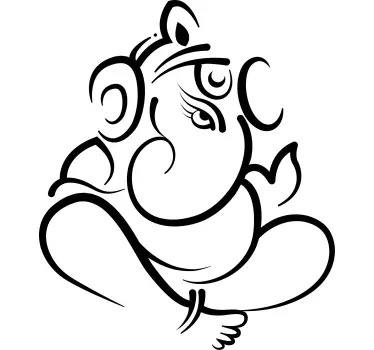 Line art lord ganesha t-shirt - TenStickers