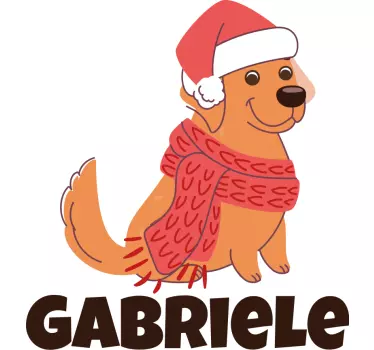Julehunde design T-shirts med navn - TenStickers