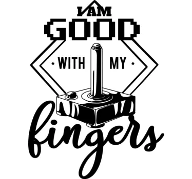 Original t-shirt god med mine fingre - TenStickers