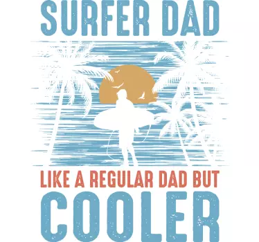 Surfer far fars dag t-shirt - TenStickers
