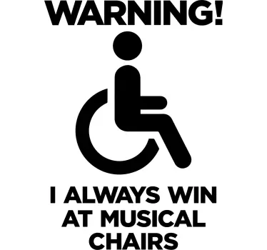 Sjov t-shirt med handicapdesign - TenStickers