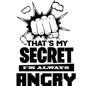 Jeg er altid vred t-shirt - TenStickers