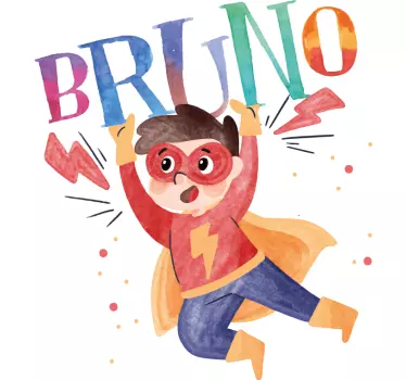 Akvarel super kid T-shirts med navn - TenStickers