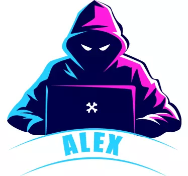 Hacker personlig t shirt - TenStickers