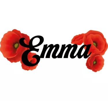 Valmue blomster personlig t shirt - TenStickers