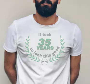 35 års fest original t-shirt - TenStickers