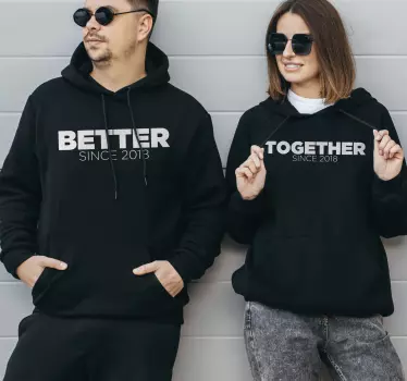 Bedre togheter par t-shirt - TenStickers