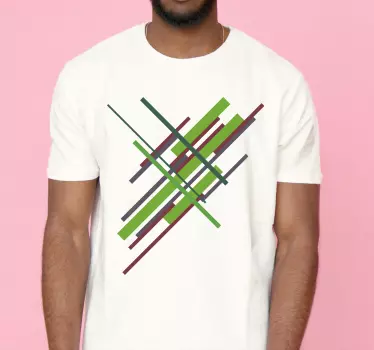 Abstrakt geometrisk design t-shirt - TenStickers