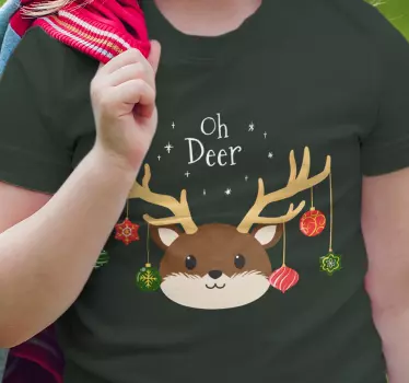 åh hjorte jul tee shirts - TenStickers