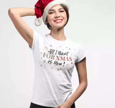 Alt hvad jeg vil have til jul er din julet-shirt - TenStickers