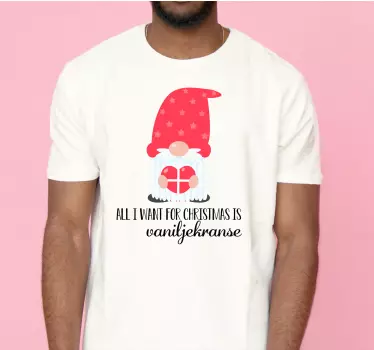 Alt jeg ønsker mig til jul er vaniljekranse julet-shirts - TenStickers