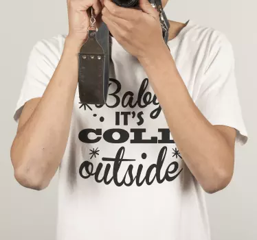Baby t-shirt baby det er koldt - TenStickers