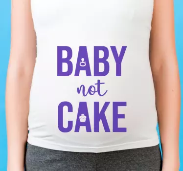 Baby t-shirt baby ikke kage - TenStickers