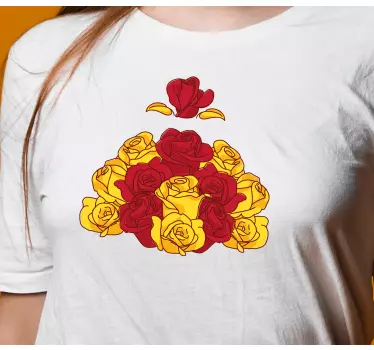 Baby t-shirt farverig rosenbuket - TenStickers