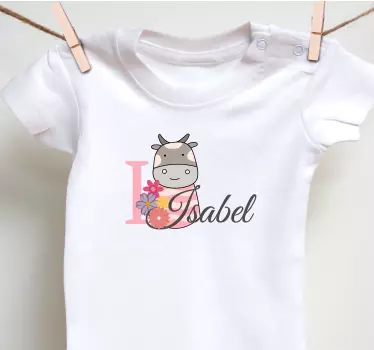 Baby t-shirt jeg elsker isabel - TenStickers