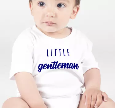 Baby t-shirt lille gentleman sæt - TenStickers