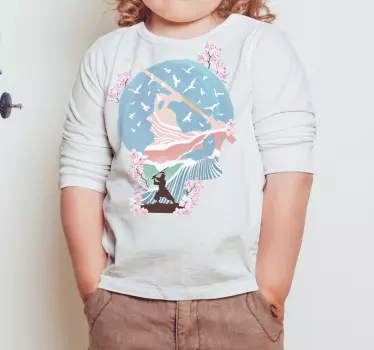 Baby t-shirt med charmerende blomster samurai tema - TenStickers