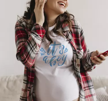 Baby t-shirt med graviditetsmeddelelse - TenStickers